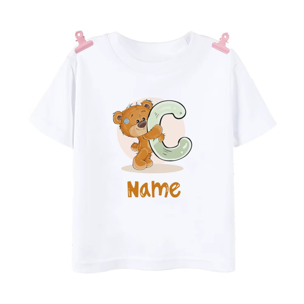 Personnalisé Anniversaire A-Z Chemise Initiale avec Nom T-Shirt Sauvage Tee Garçons ixD'anniversaire