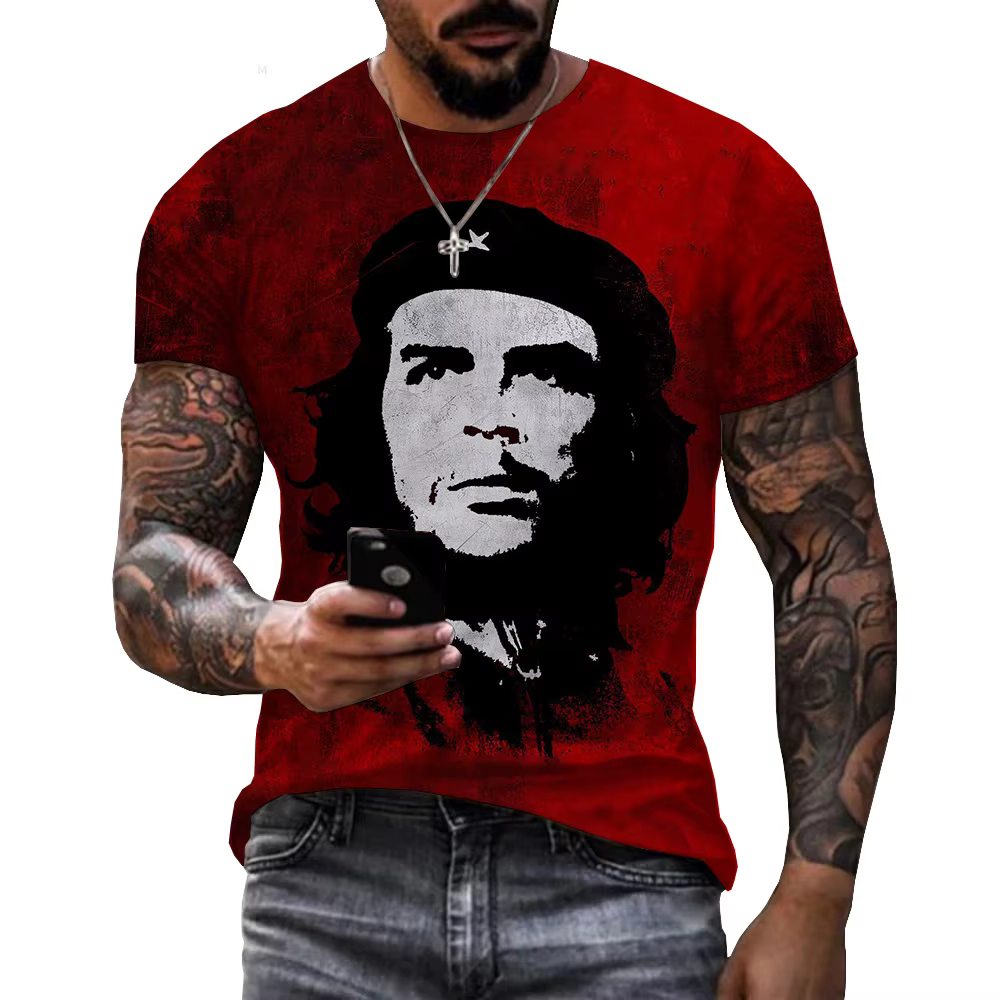 T-shirt graphique 3D Che Guevara pour homme