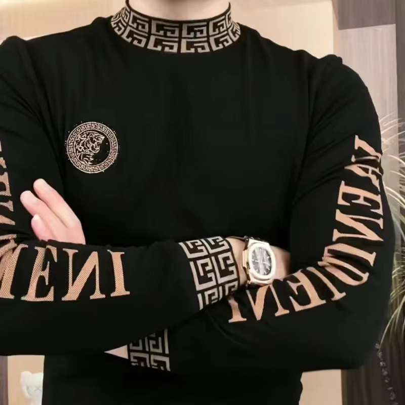 Belle chemise de base pour hommes col roulé