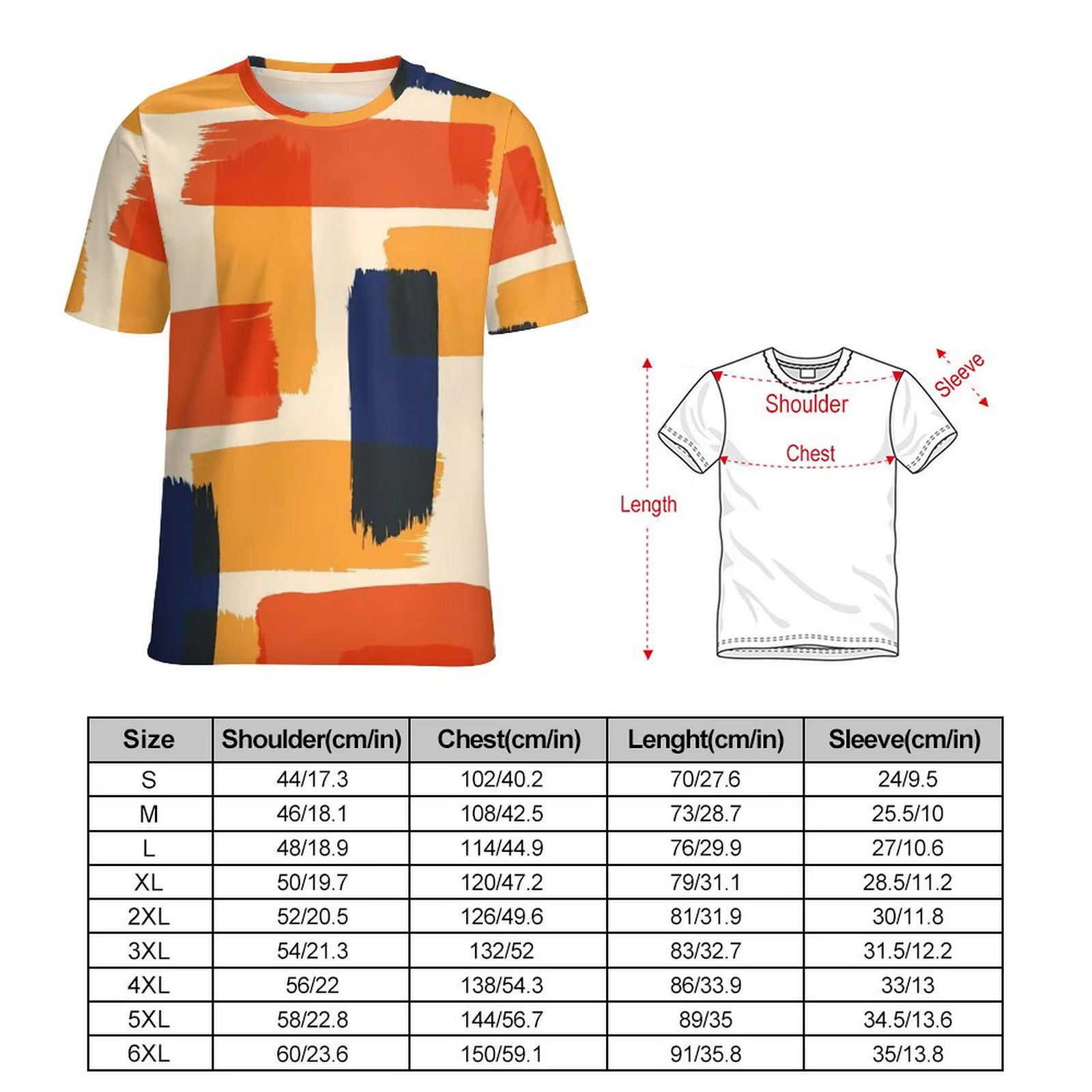 T-Shirt à Manches Courtes et Col Rond pour Homme