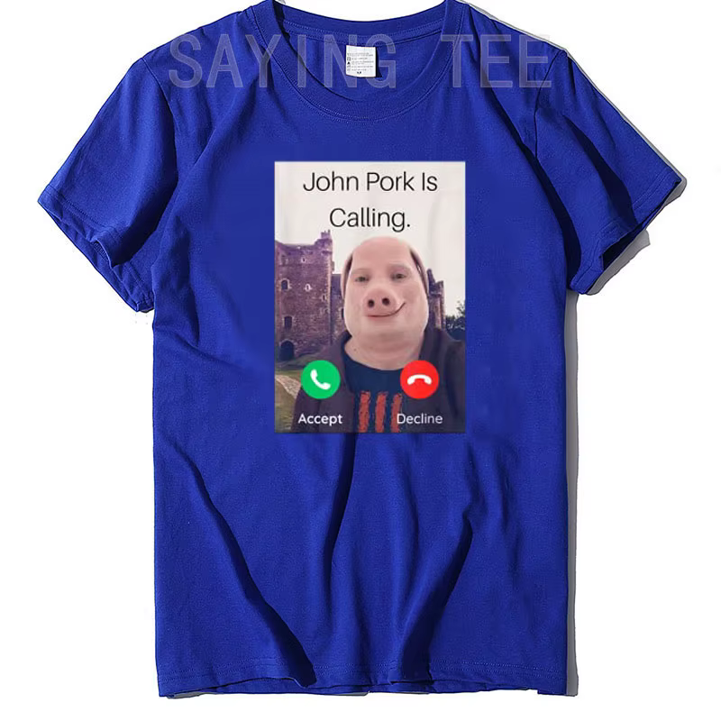 John Pork Is Calling answer and Phone T-Shirt