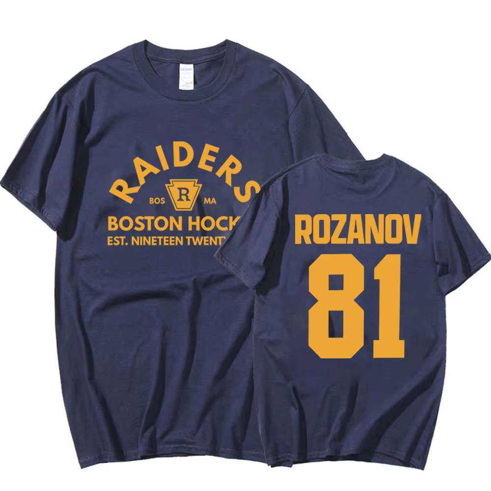 Ilya Rozanov 81-Boston Raiders chemise Hudson Williams Connor Storrie T-shirt chauffé rénov Tee