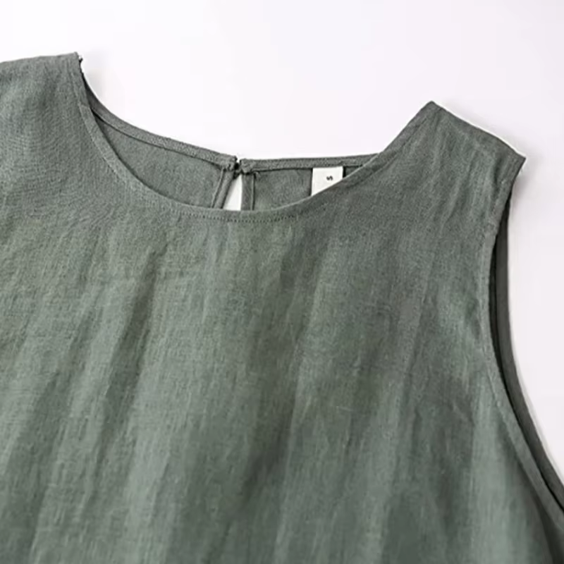 Robe Gilet d'Été 100% Lin pour Femme