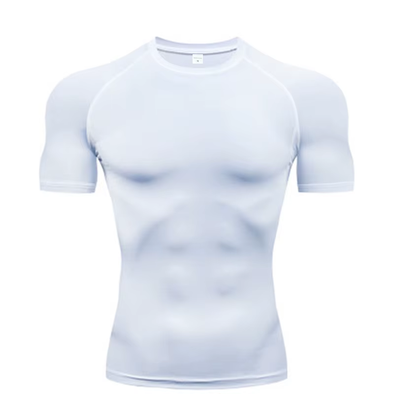 T-shirt de sport de compression à séchage rapide pour hommes