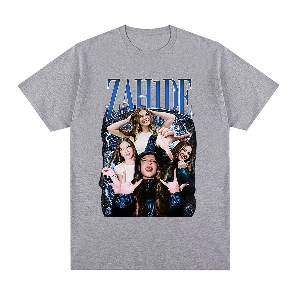 Zahide Merch T-shirt imprimé graphique hommes femmes mode Hip Hop T-shirts coton décontracté surdimensionné à manches