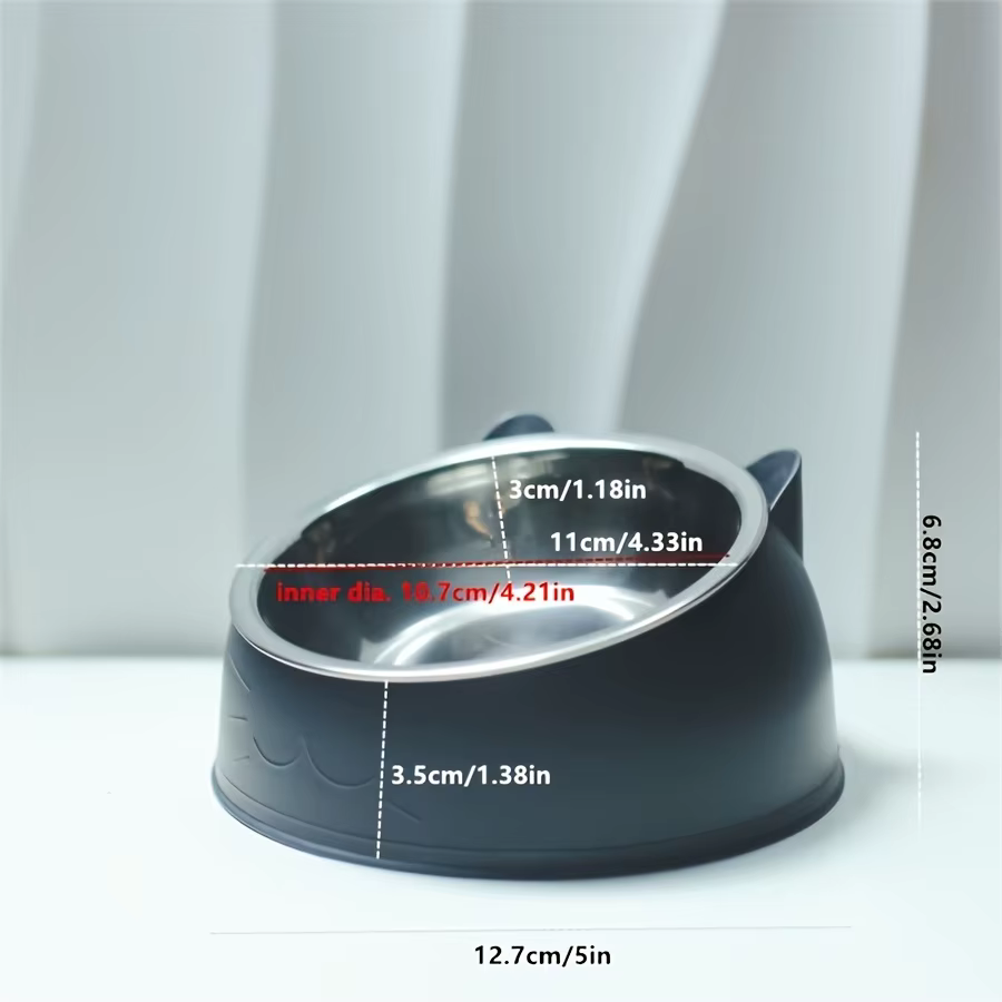 Bol surélevé en acier inoxydable pour chat