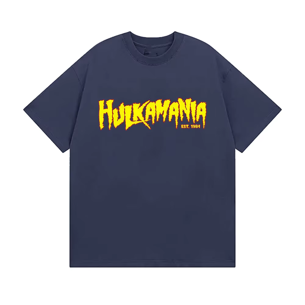 Hulk Hogan RIP Hulkamania t-shirts graphiques légende de lutte hauts T-shirt à manches courtes hommes rétro col rond