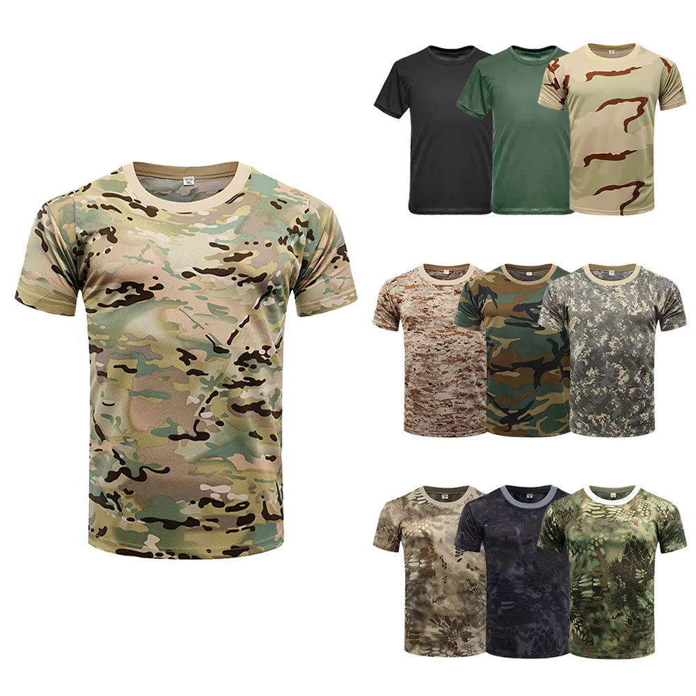 CamSolomon-T-shirt à manches courtes et col rond 3D pour hommes
