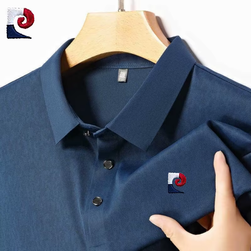 PIERRE CARDIN nouvel été haute qualité Camouflage à manches courtes Polo hommes mode et décontracté polyvalent haut
