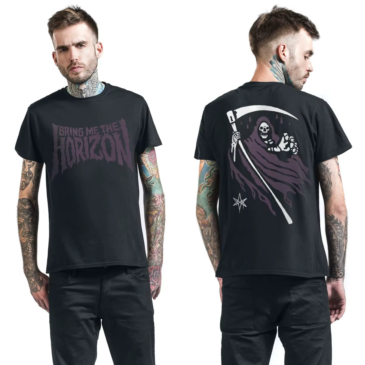 T-shirt en coton avec graphisme Bring Me The Horizon