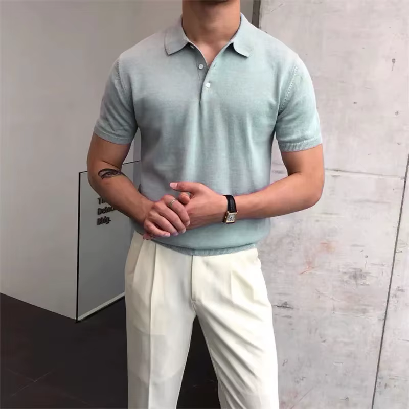 Polo à manches courtes pour hommes