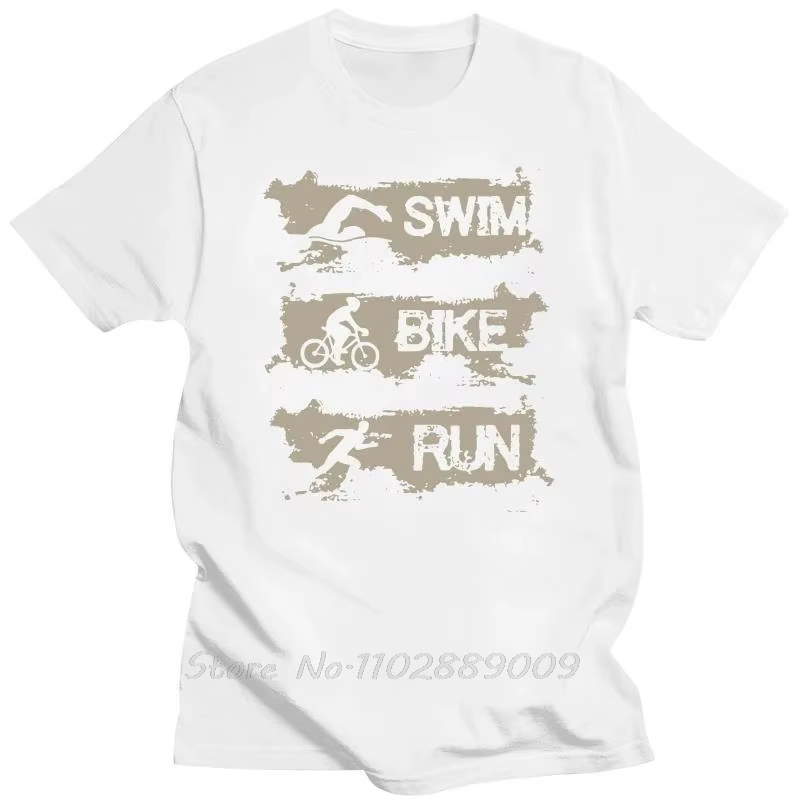 Triathlon natation vélo course Triathlète T-Shirt coton