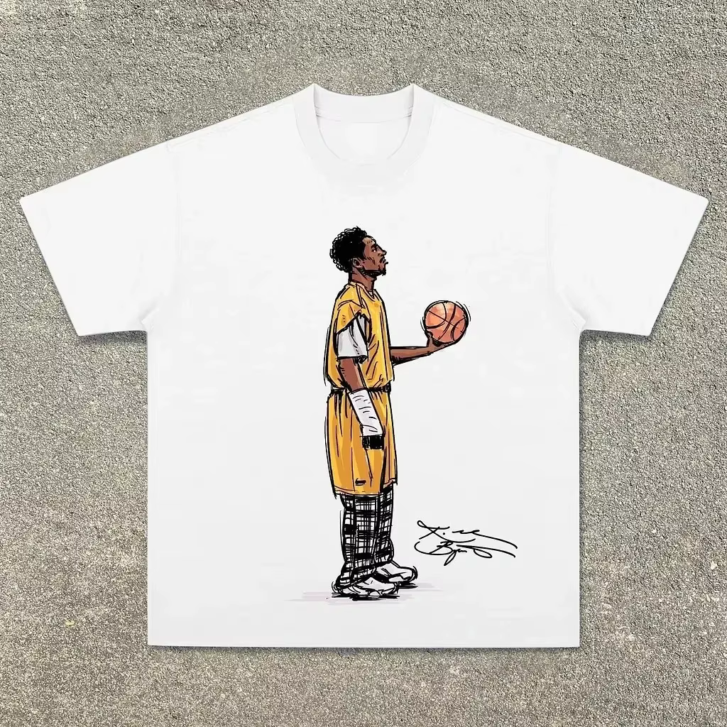 Kobe a recherché dans les femmes lourdes américaines hommes T-shirt numérique pulvérisation directe pour faire la