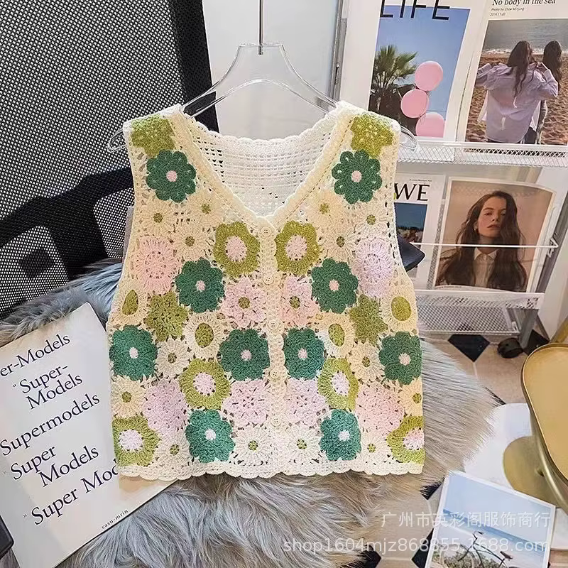 Haut en crochet Granny Square pour femme