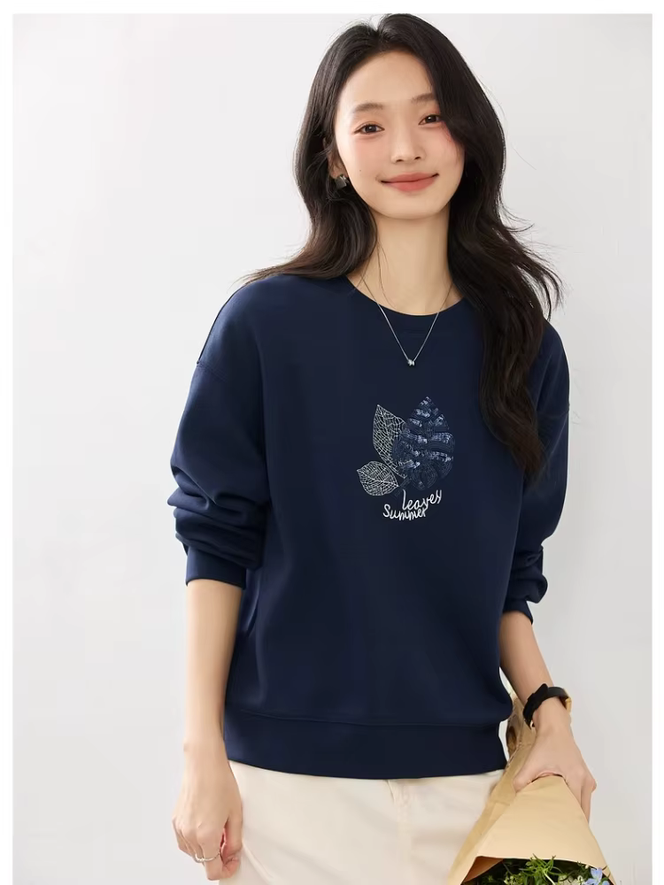 Sweat-shirt pour femme VIMLY bleu marine