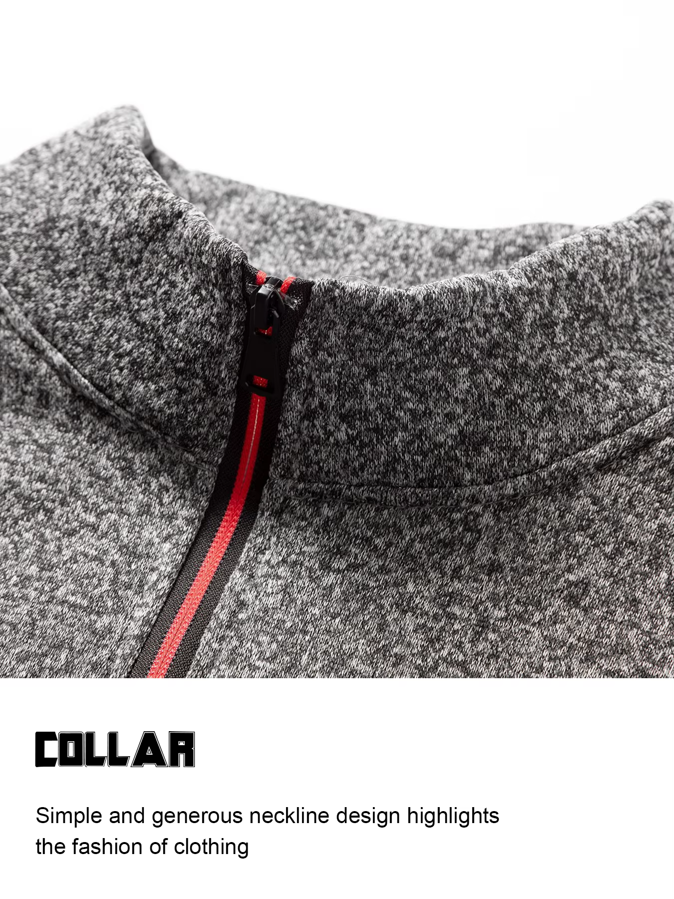 Sweat-shirt polaire demi-zip pour homme