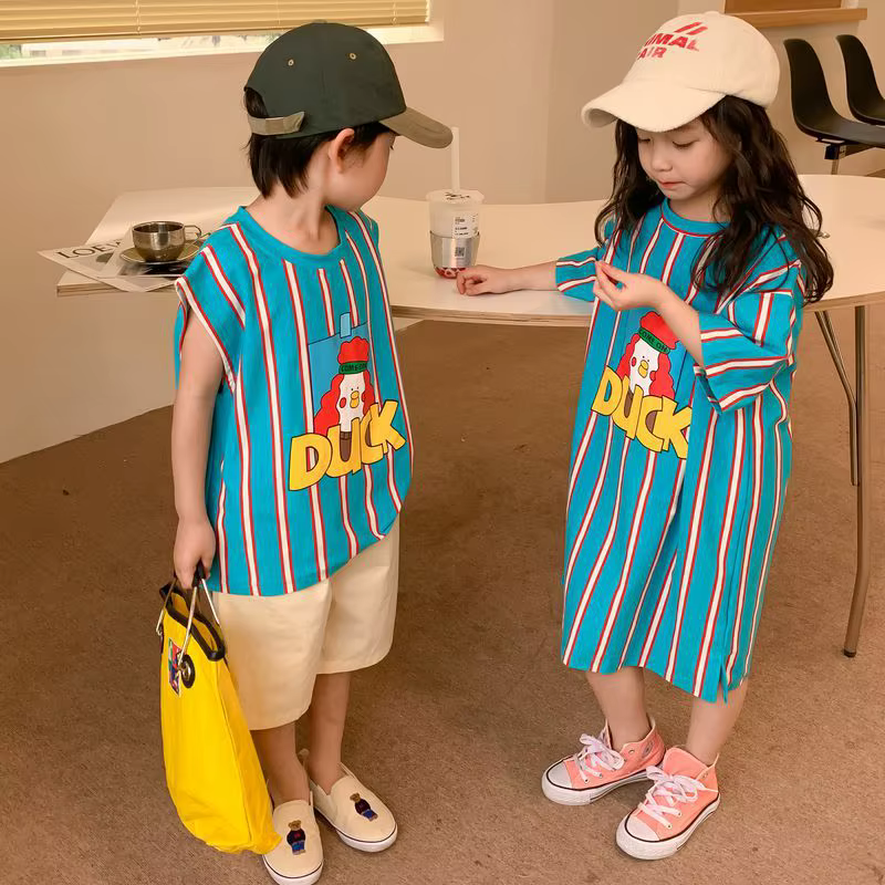 6733 T-shirt pour enfants frère soeur