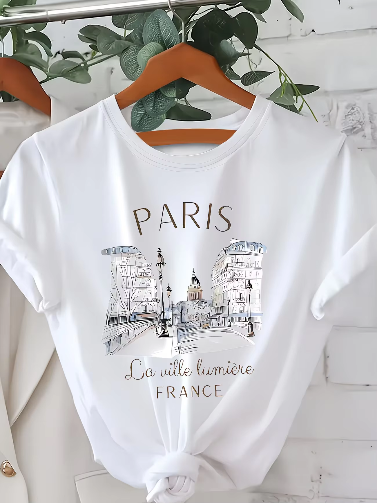 T-shirt décontracté à manches courtes pour femme