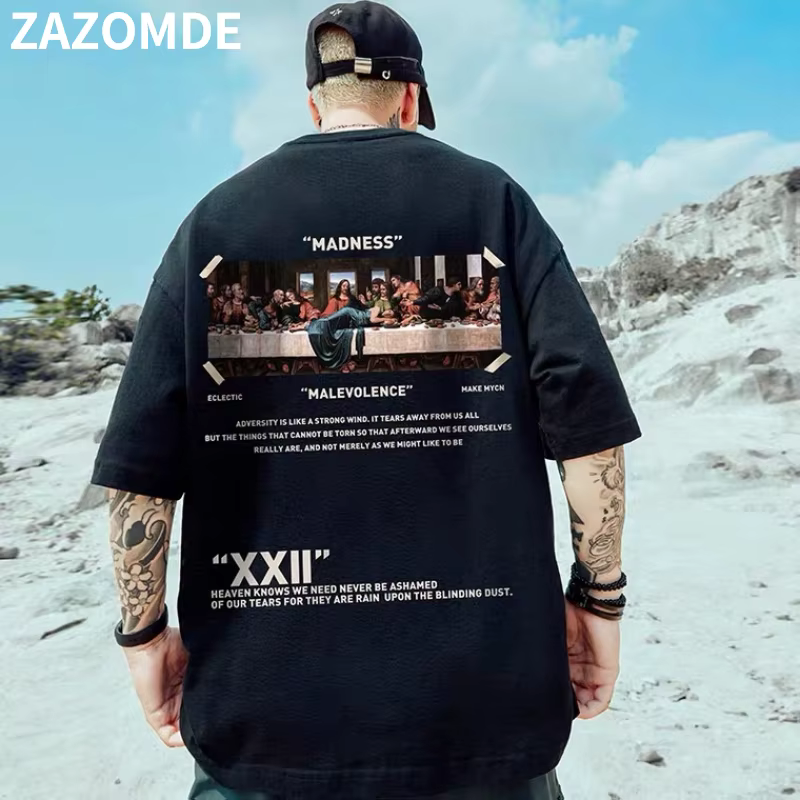 ZAZOMDE – t-shirt en coton pour hommes