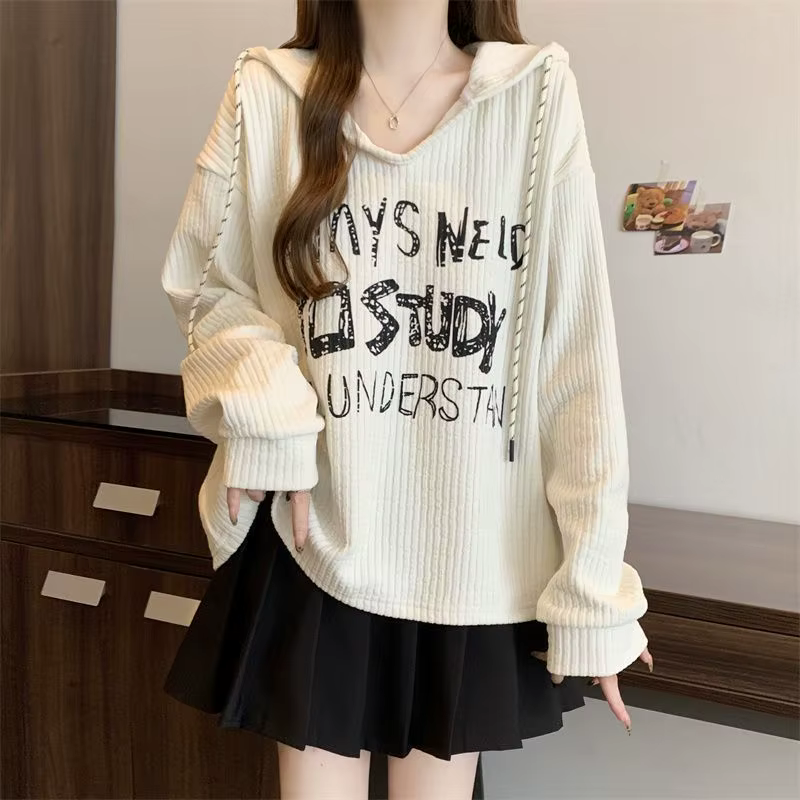 T-shirt à capuche à manches longues pour femme – Nouvelle collection printemps, automne et hiver – Design unique et chic – Haut fin à porter en extérieur