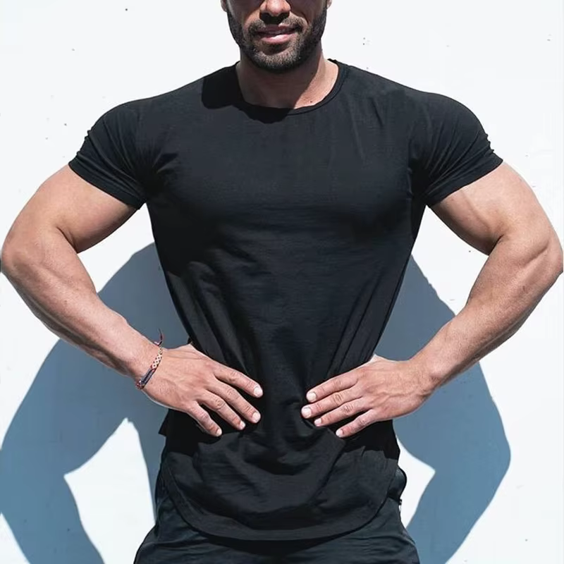 T-shirt uni à manches courtes pour homme