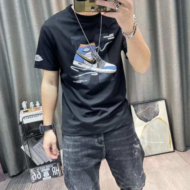 Anime t-shirt pour hommes impression graphique haut dessins vêtements Katoen