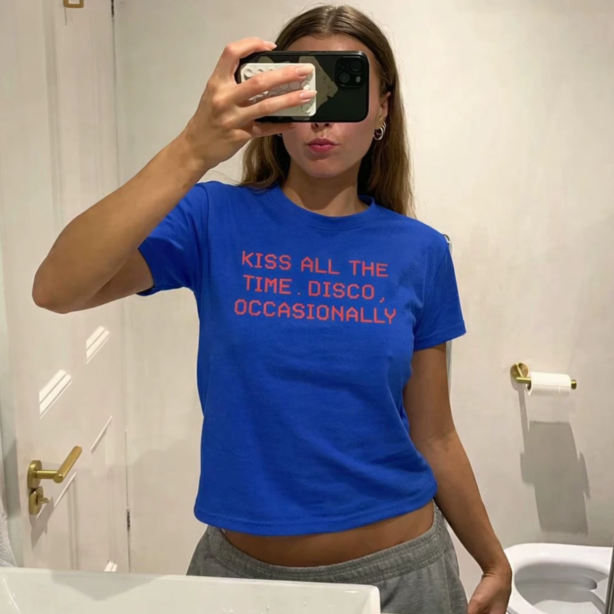 Baiser toute la journée. T-shirt Disco Occasionnel Oversize Homme Femme Streetwear Top Harry Style Album Merch Nouveaux Tees de Concert de Tournée
