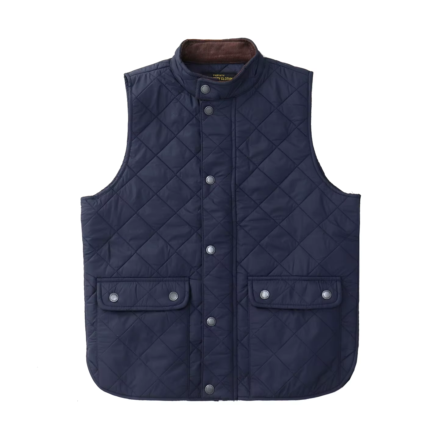2026 hiver nouveau américain rétro à manches longues Dom matelassé gilet hommes Style Polo 100% Polyester épais décontracté multi-poches veste
