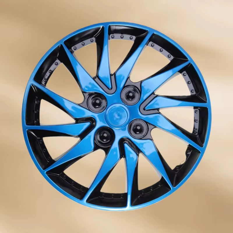 4 pièces de 15 pouces, enjoliveurs de roue universels pour voiture, style sportif, enjoliveurs de roue bleus et rouges, enjoliveurs de performance, accessoires automobiles de protection