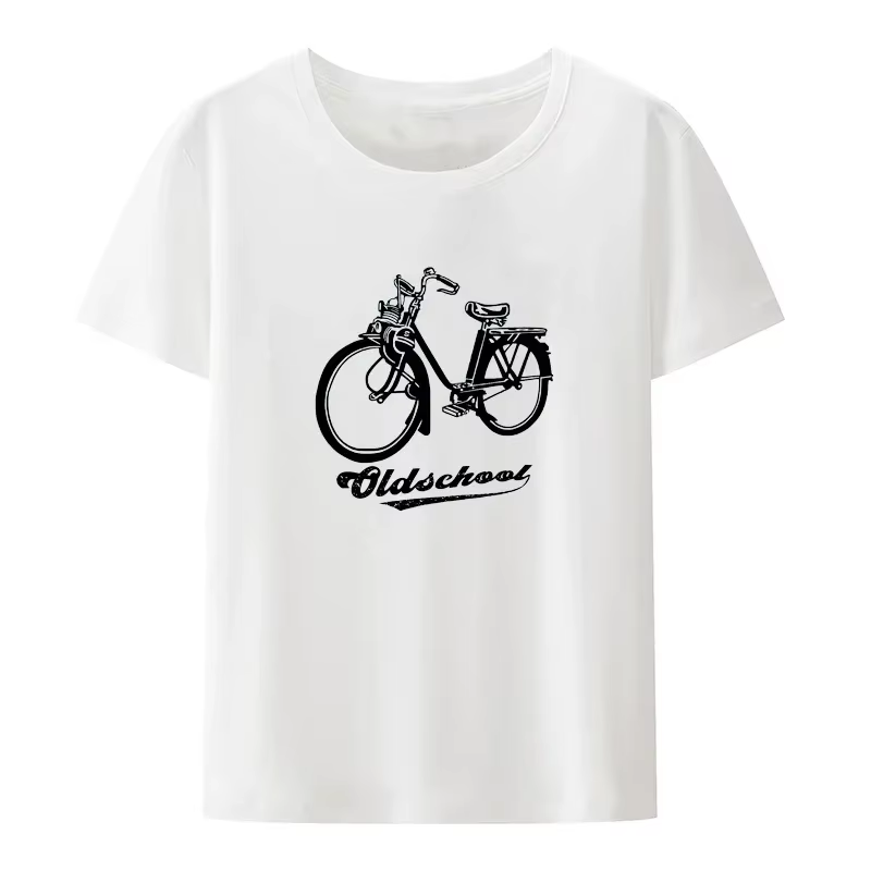 T-shirt unisexe à manches courtes Velo Solex Bike Print pour hommes et femmes