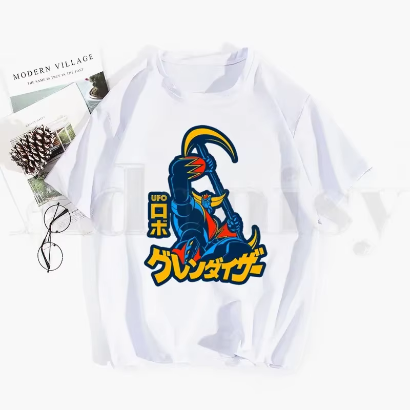 Grandizer japon Robot Anime Goldorak Goldrake t-shirt Hip Hop fille haut imprimé T-Shirts Harajuku