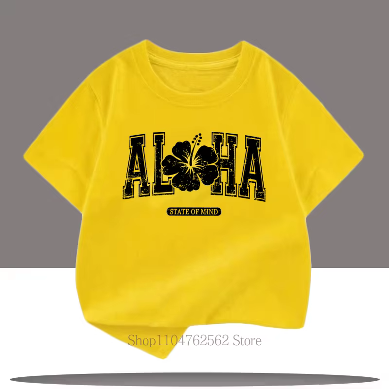 T-shirts pour enfants avec imprimé graphique Aloha
