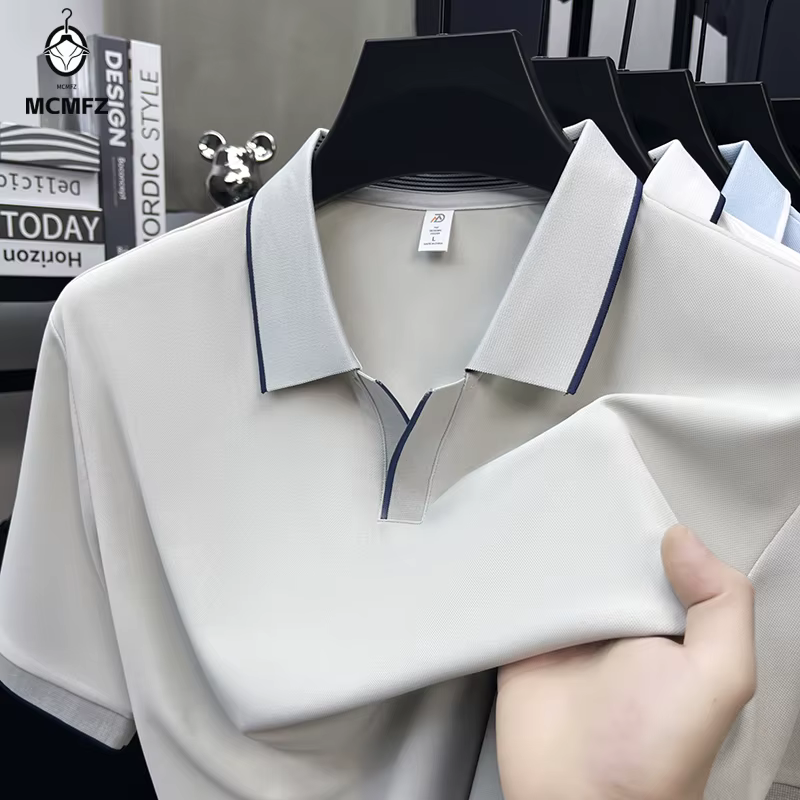 Chemises polo à manches courtes pour hommes