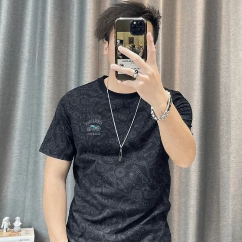 T-shirt d'été à manches courtes et quarts pour homme