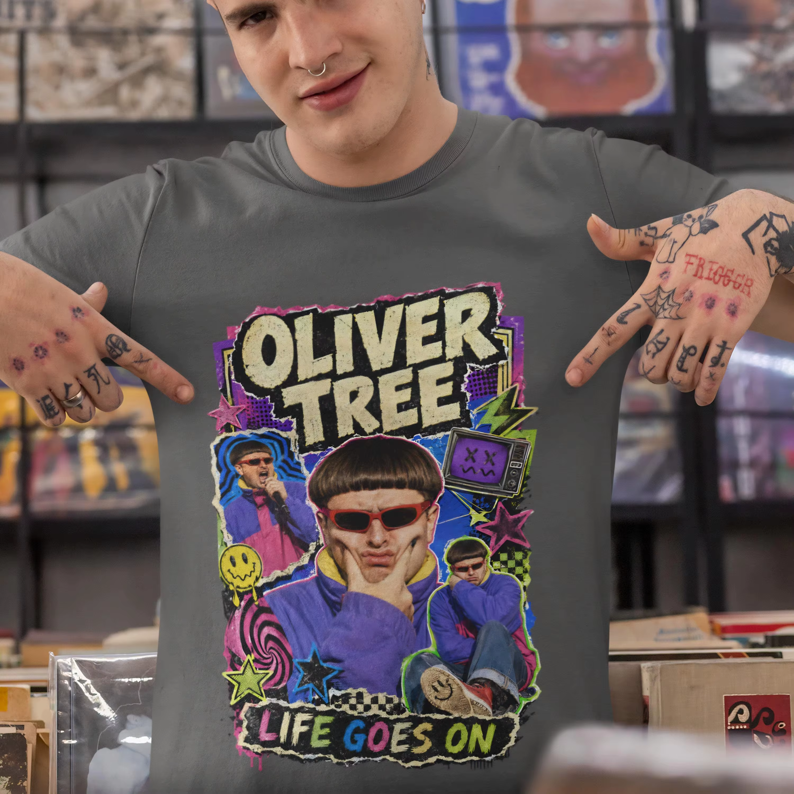 T-shirt commémoratif Oliver Tree - La vie continue