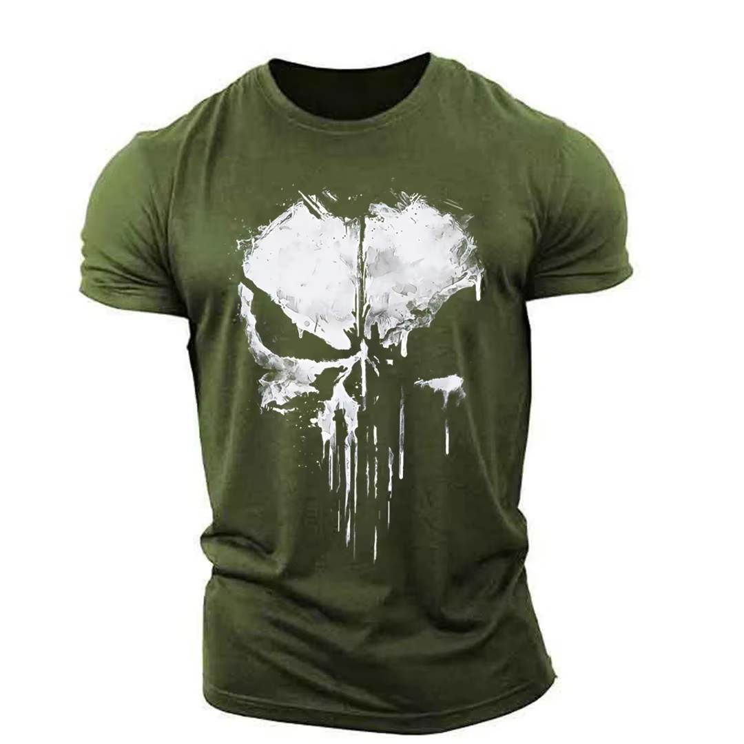 T-shirt Homme Imprimé Crâne 3D Style Streetwear Extensible Léger Respirant Coupe Ample Tendance 2023