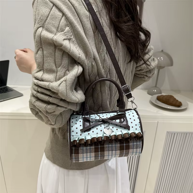 Sac coréen à pois avec nœud