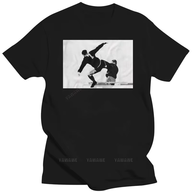Humor t-shirt style vintage homme coton à manches courtes nouveau Eric Cantona Kick