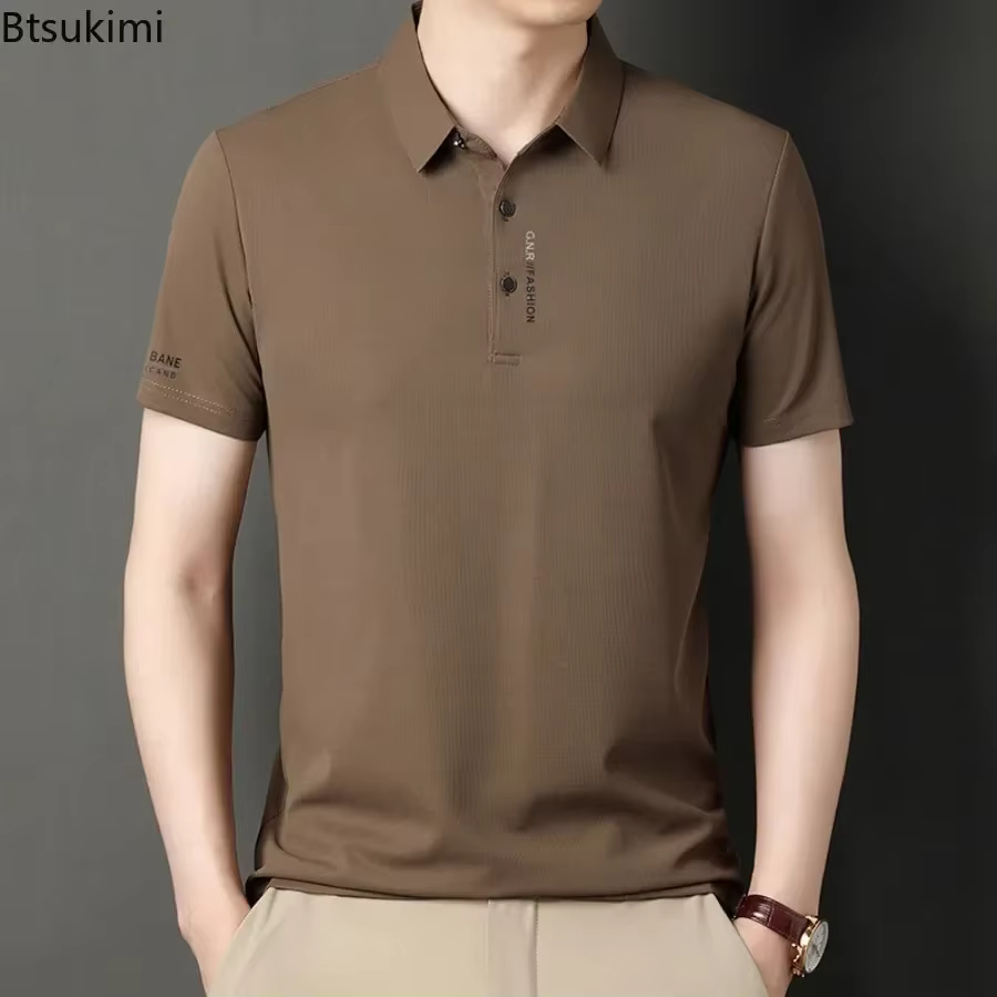 Polo gaufré d'été pour hommes