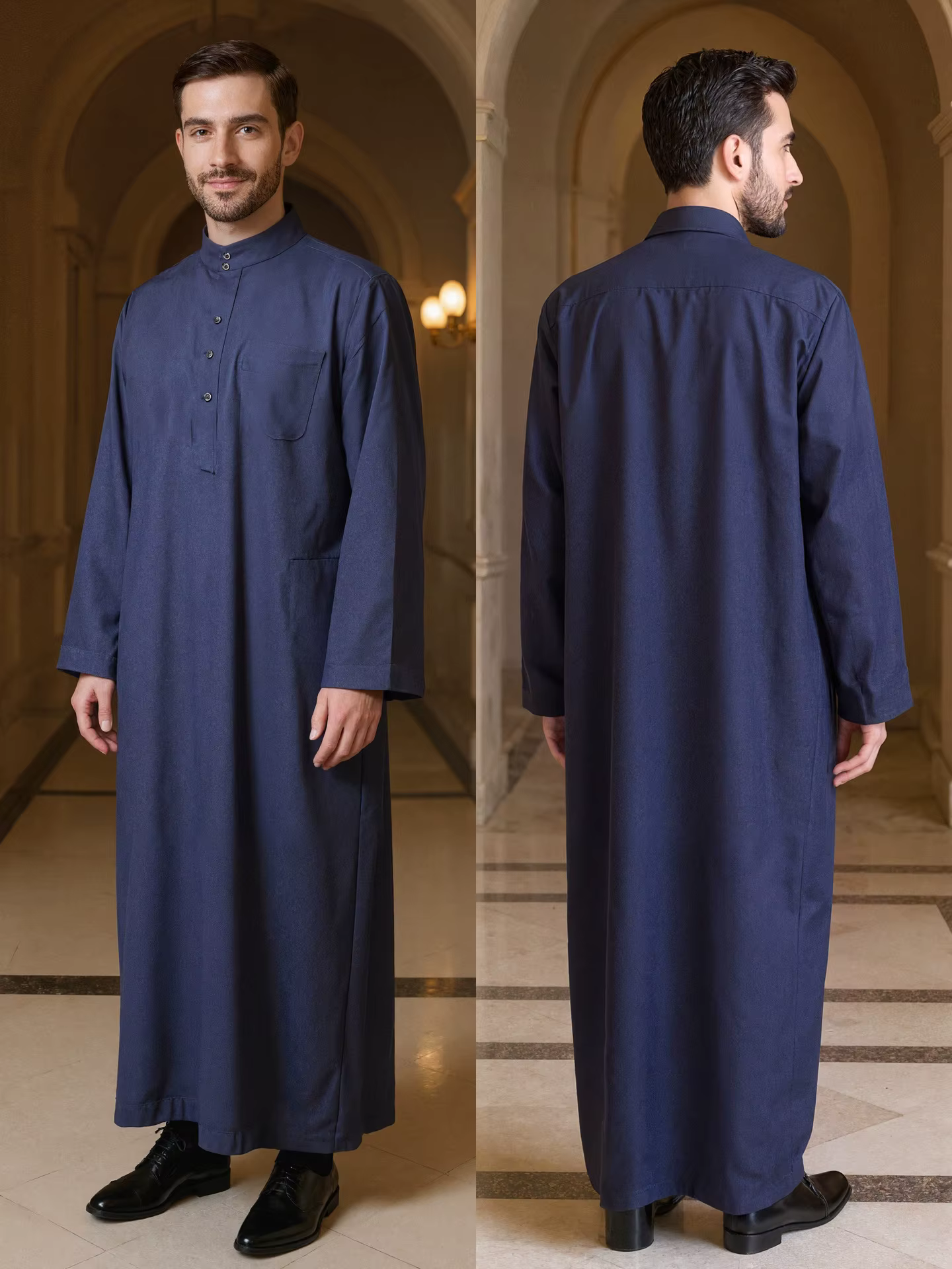 Robe longue pour homme en polyester