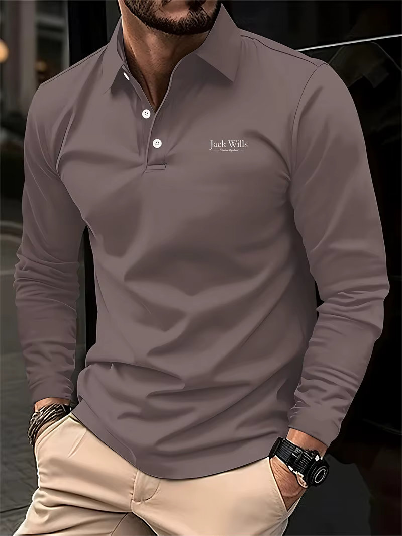 Chemises polo simples de couleur unie pour hommes Mode d'été Manches longues Imprimé 3D Chemise