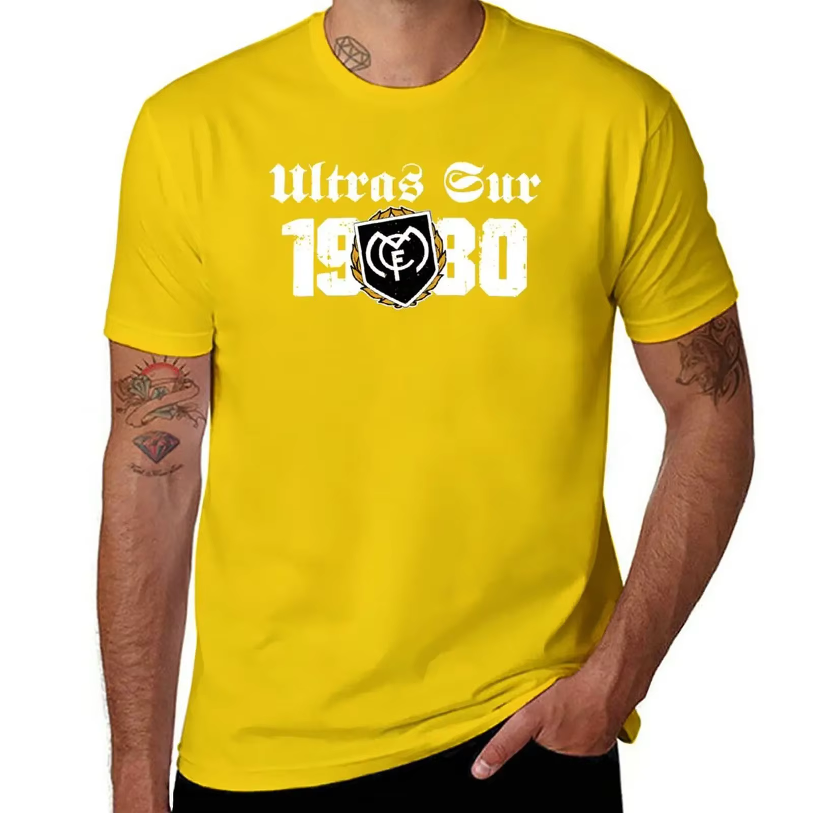 Nouveau T-shirt ULTRAS SUR 1980 surdimensionné pour hommes