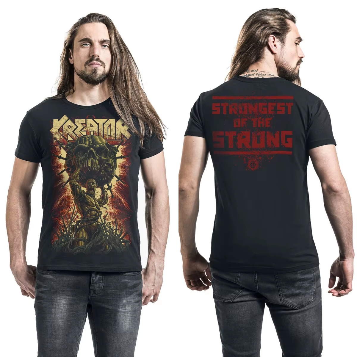 Nouveau T-shirt en coton graphique Kreator unisexe