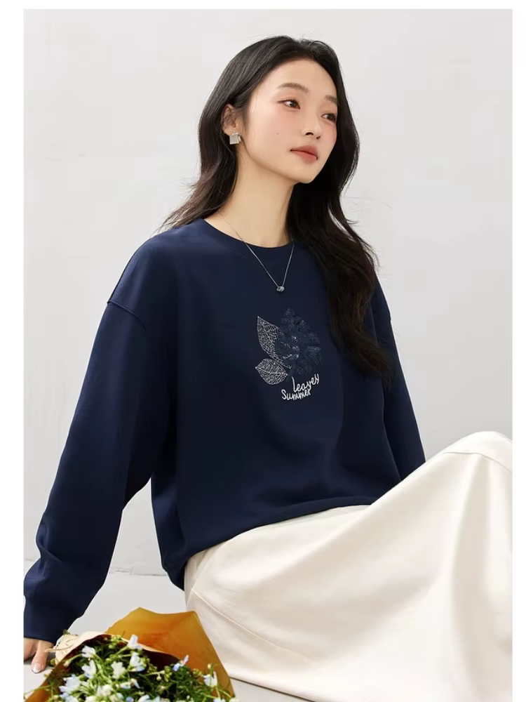 Sweat-shirt pour femme VIMLY bleu marine
