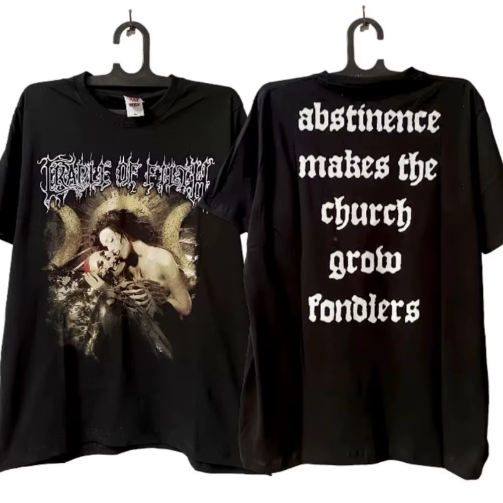 T-shirt CRADLE OF FILTH Hip-hop Streetwear surdimensionné Y2k