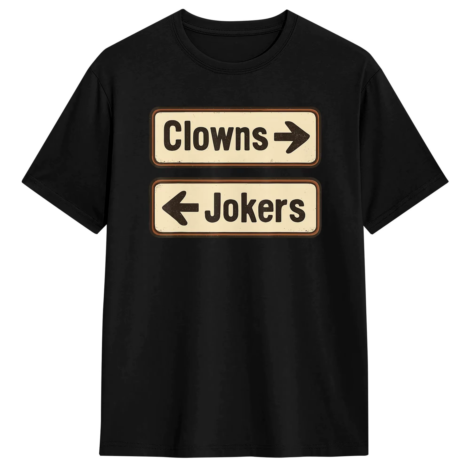 T-shirt en coton vintage « Direction Clowns à gauche