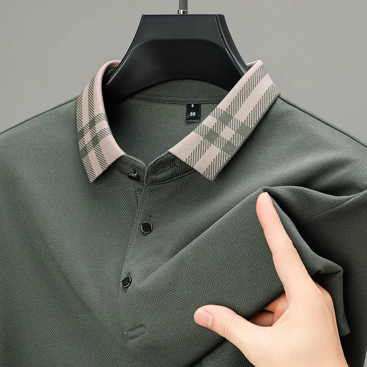 Polo léger de marque de luxe à manches longues