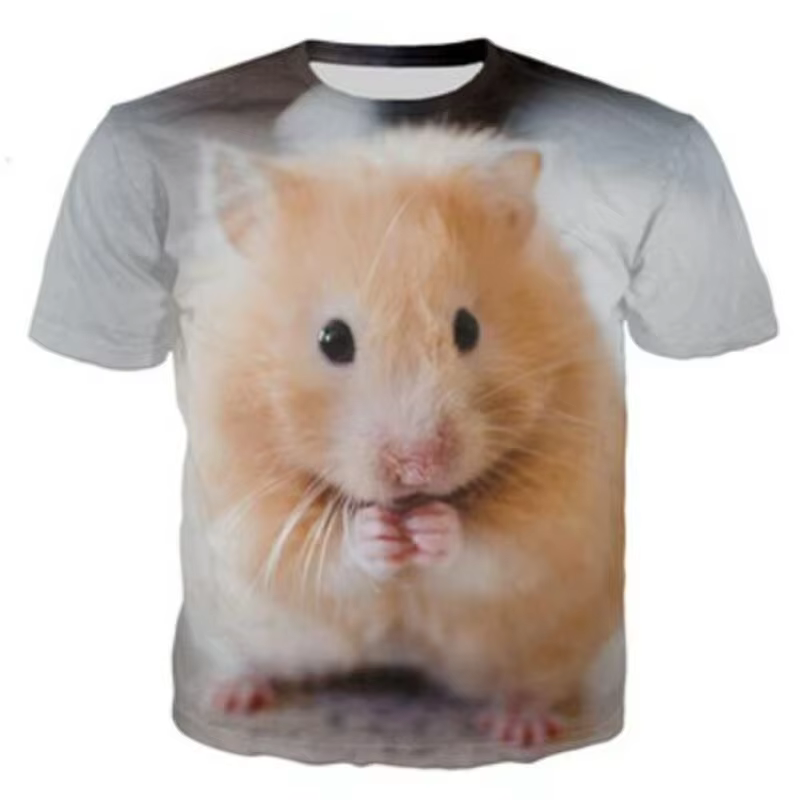 Drôle cochon d'inde T-Shirts Hamster Animal impression 3D Streetwear hommes femmes décontracté mode surdimensionné