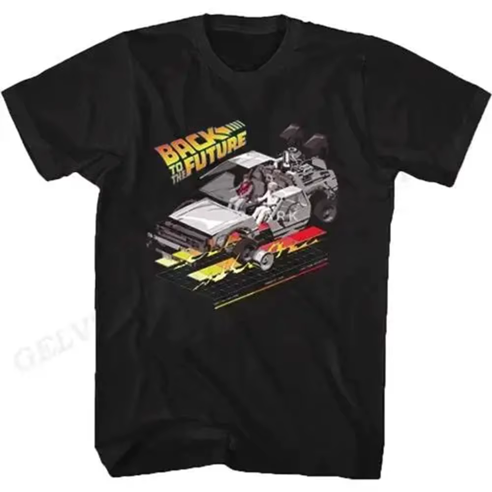 Retour vers le futur t-shirt imprimé graphique hommes femmes mode Hip Hop Streetwear à manches courtes grande taille