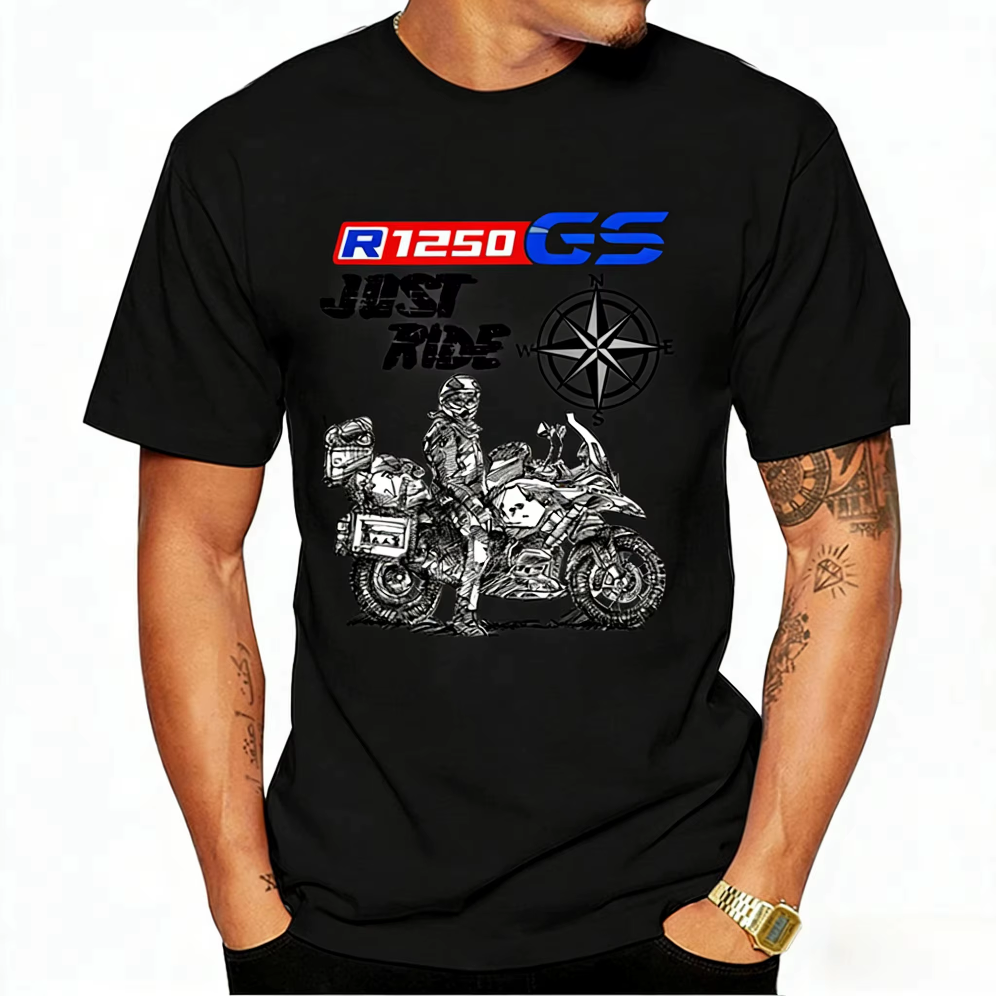 T-shirts de moto avec logo de moto GS 1250 - Respirants